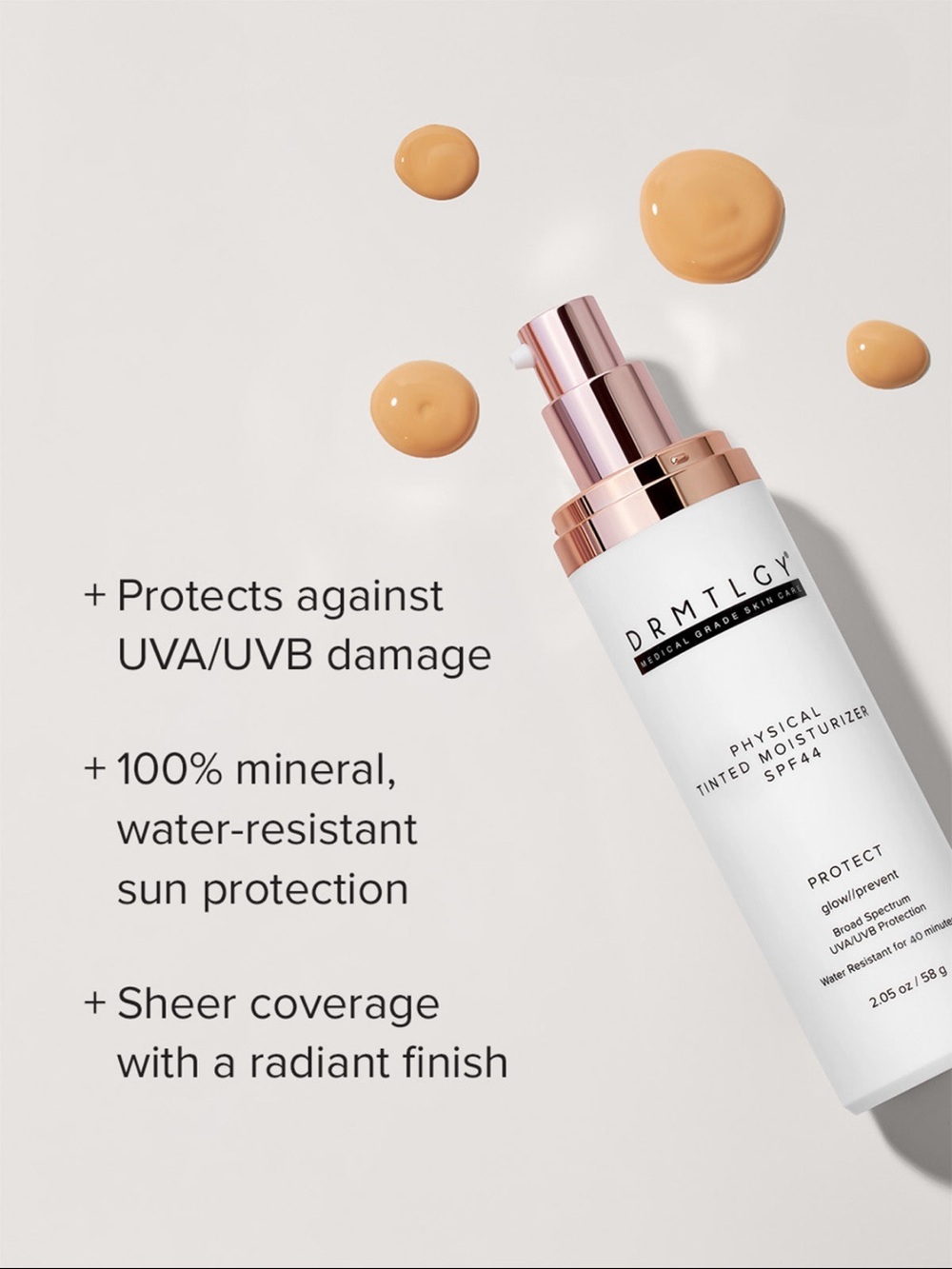 DRMTLGY Protect Physical Tinted Moisturizer SPF44